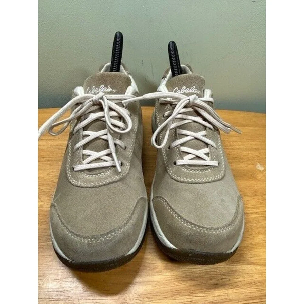 Cabela's Womens Sz 8M Shoes Beige Suede Hiking Trail Casual Sneakers 82-4219 - Picture 2 of 12